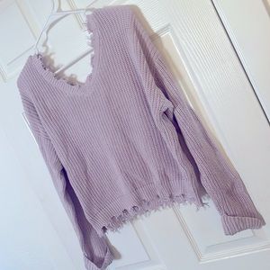 V-Neck💜Sweater